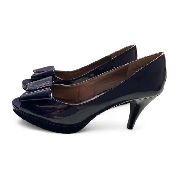 Dressbarn Women's 8.5 Blue/Navy Espadrilles Heels New Girl Boss Mom wear - Picture 8 of 8